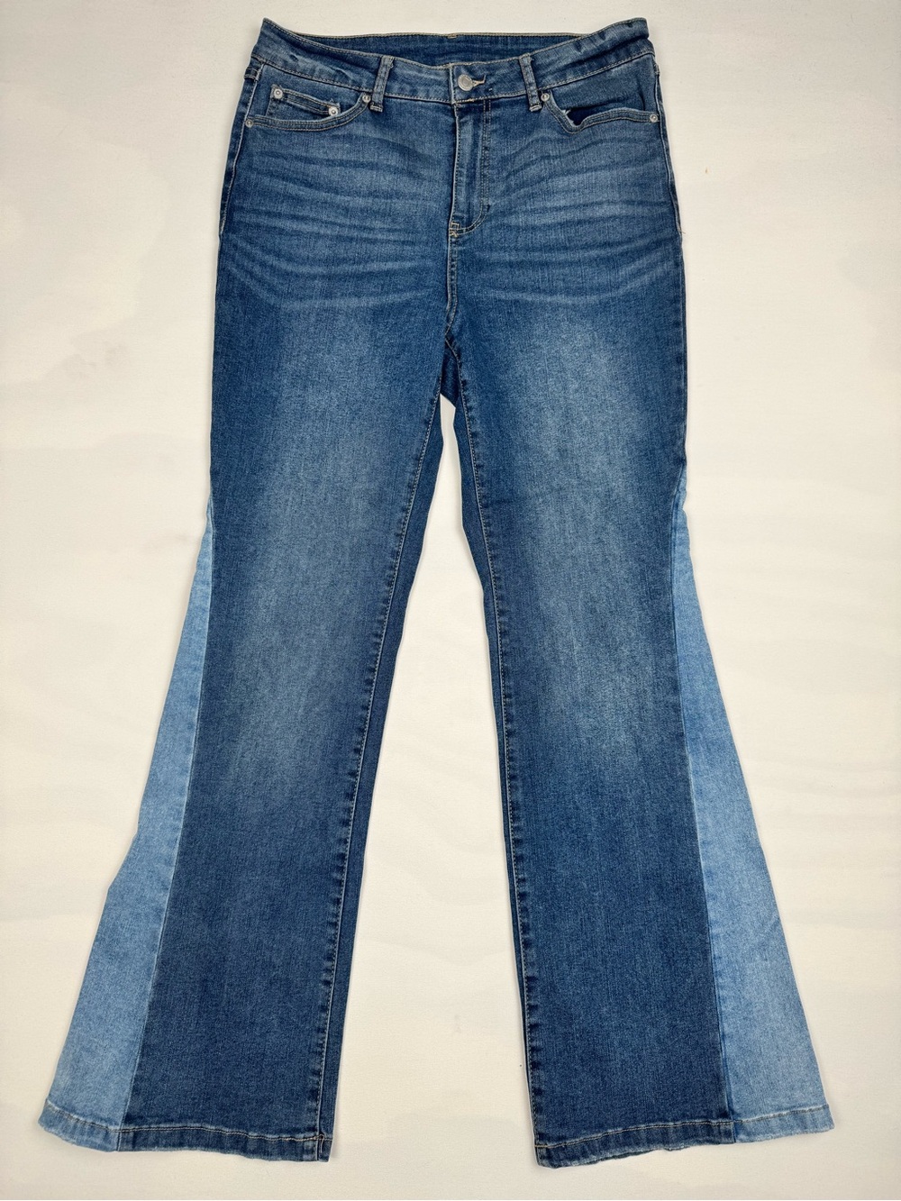 Marc New York Jeans Two-Tone Flare Denim Jeans Blue Women’s 32
